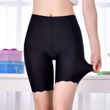 High Waist Ice Silk Seamless Outer Wear Plus-sized Plus-sized Fifth Pants