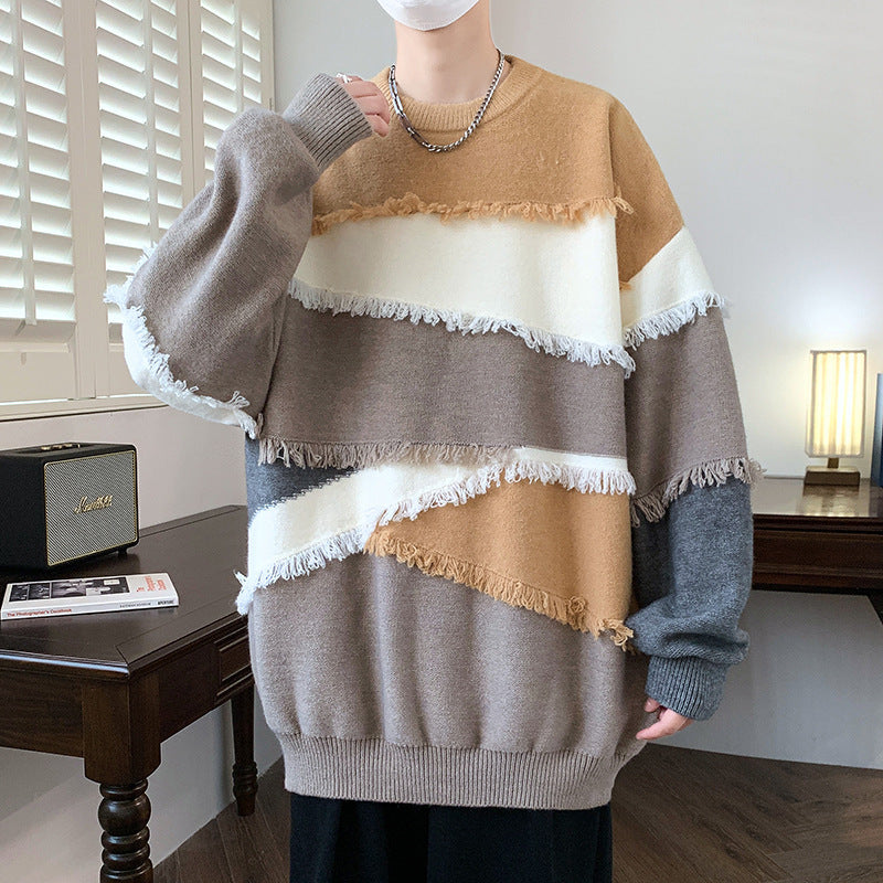 Long Sleeve Sweater Men's Knitwear Korean Style - WOMONA.COM