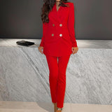 Casual Suit Wide-leg Pants Two-piece Suit - WOMONA.COM