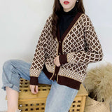 Diamond pattern sweater - WOMONA.COM