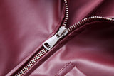 Cool And Wild Lapel Leather Jacket - WOMONA.COM