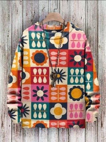 Wool-like Knitted Color Dopamine Sweater - WOMONA.COM