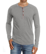 Men's Long-sleeved Round Neck T-shirts - WOMONA.COM