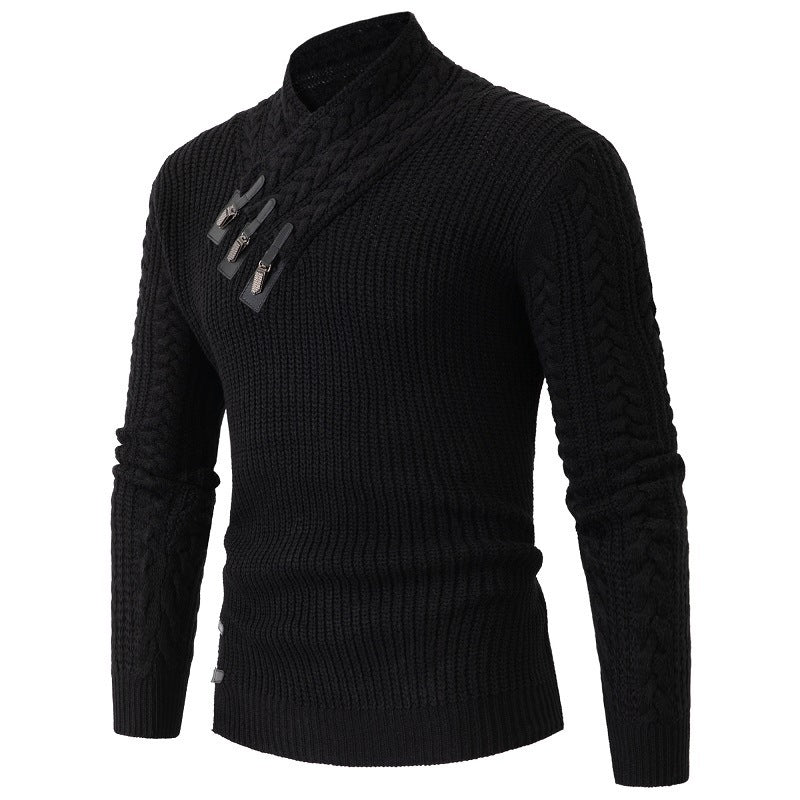 Men's Long-sleeved Knitted Top Plus Size Sweater