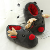 Christmas Shoes Cute Elk Home Slippers - WOMONA.COM