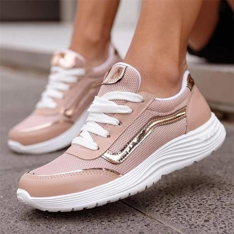 Lace-up Sports Style Low-top Shoes Women - WOMONA.COM