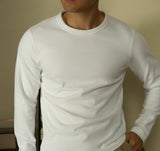 Pure Cotton Basic Style Carbon Brushed All-match Bottoming Shirt