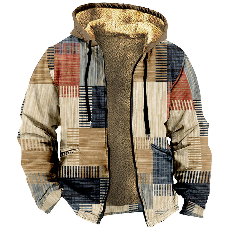 3D Digital Printing Hooded Cotton-padded Jacket