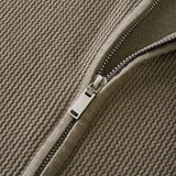 Cardigan Men's Sweater Zipper Solid Color Round Neck - WOMONA.COM