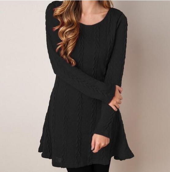 Women Causal Short Sweater Dress - WOMONA.COM