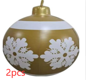 Christmas Ornament Ball Outdoor Pvc 60CM Inflatable Decorated Ball - WOMONA.COM