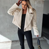 Trendy Woolen Cropped Oversized Trench Coat