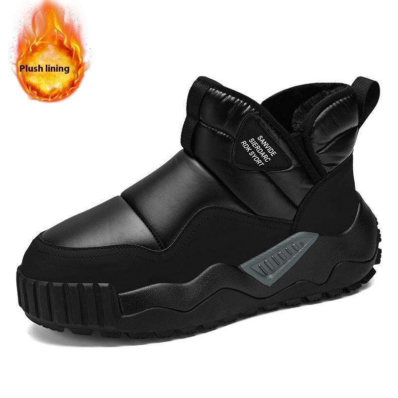 Outdoor Plus Fluff Thickened Warm Down Cotton-padded Shoes - WOMONA.COM