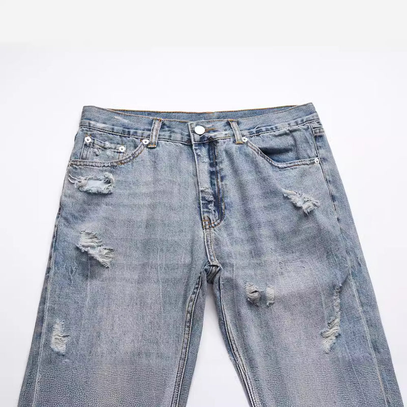 Hip Hop High Street Ripped Style Jeans - WOMONA.COM