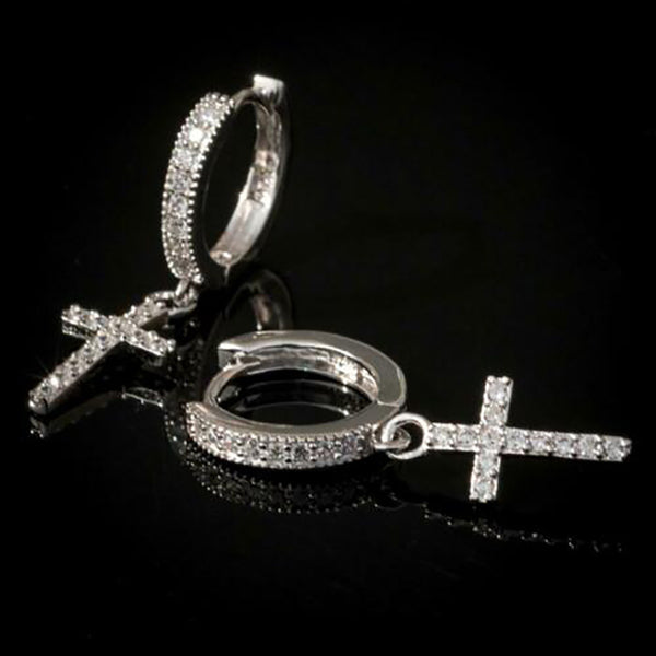 Lady Cross Earrings - WOMONA.COM