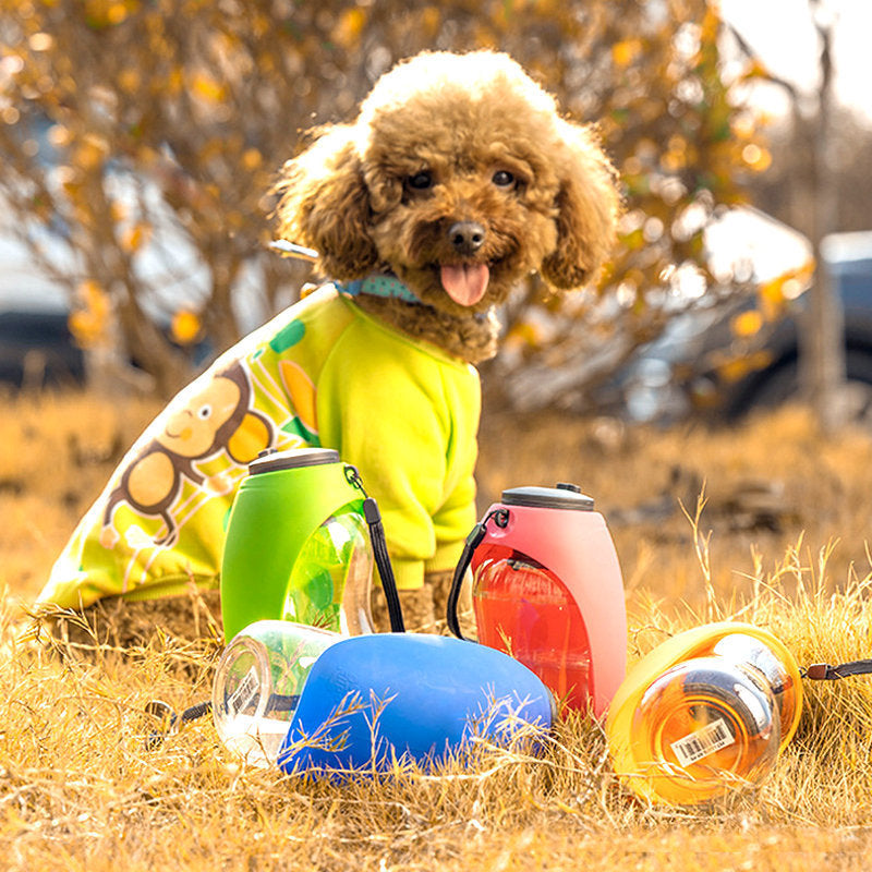 Portable Dog Water Bottle with Drinking Bowl