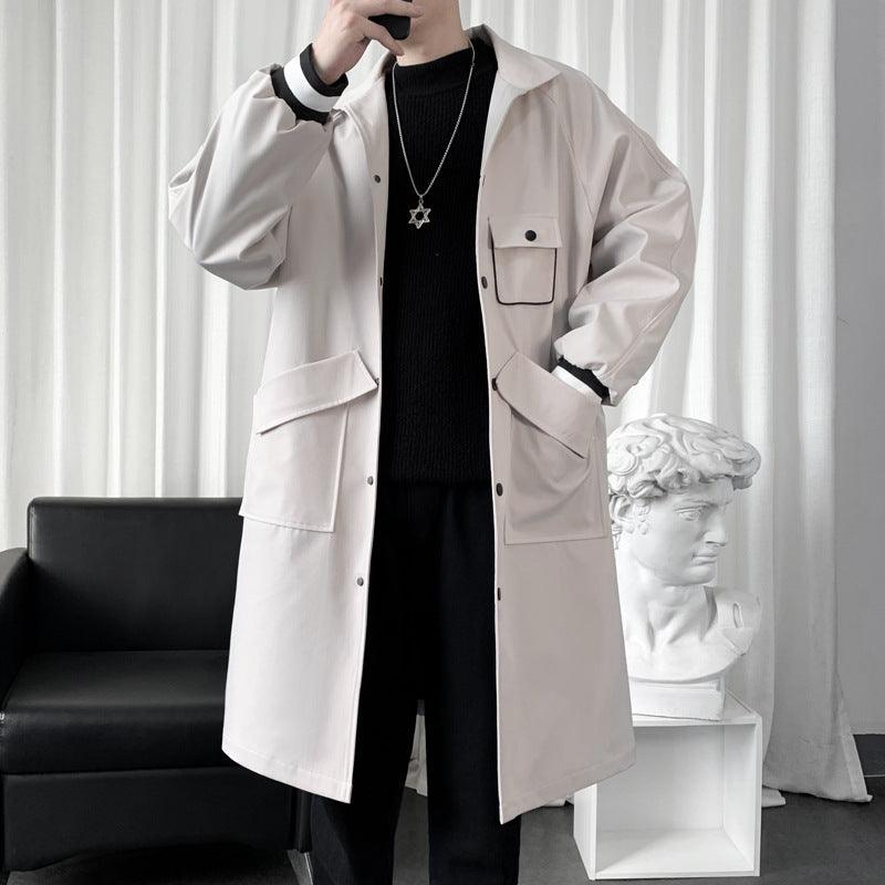 Men's Mid-length Temperament Overknee Overcoat - WOMONA.COM