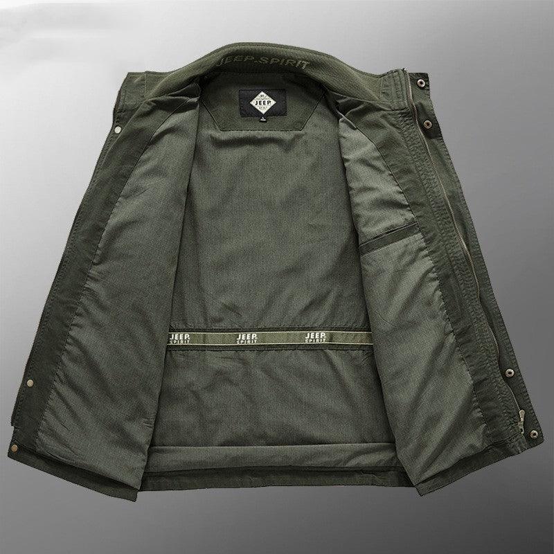 Leisure Loose Lapel Multi-bag Middle-aged People's Coat