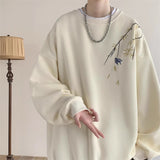 Fashion Round Neck Sweater Men's Embroidery