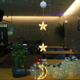 Christmas 3pcs LED Light Star Xmas Tree Hanging Sucker Lamp