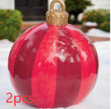 Christmas Ornament Ball Outdoor Pvc 60CM Inflatable Decorated Ball - WOMONA.COM