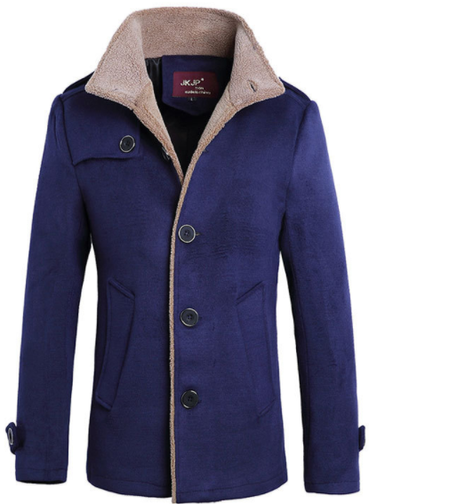 Wool jacket men's medium long trench coat - WOMONA.COM