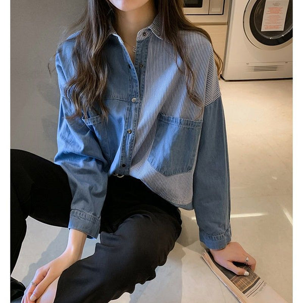 Denim Shirt Women - WOMONA.COM