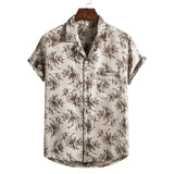 Men Short sleeved beach shirts men - WOMONA.COM