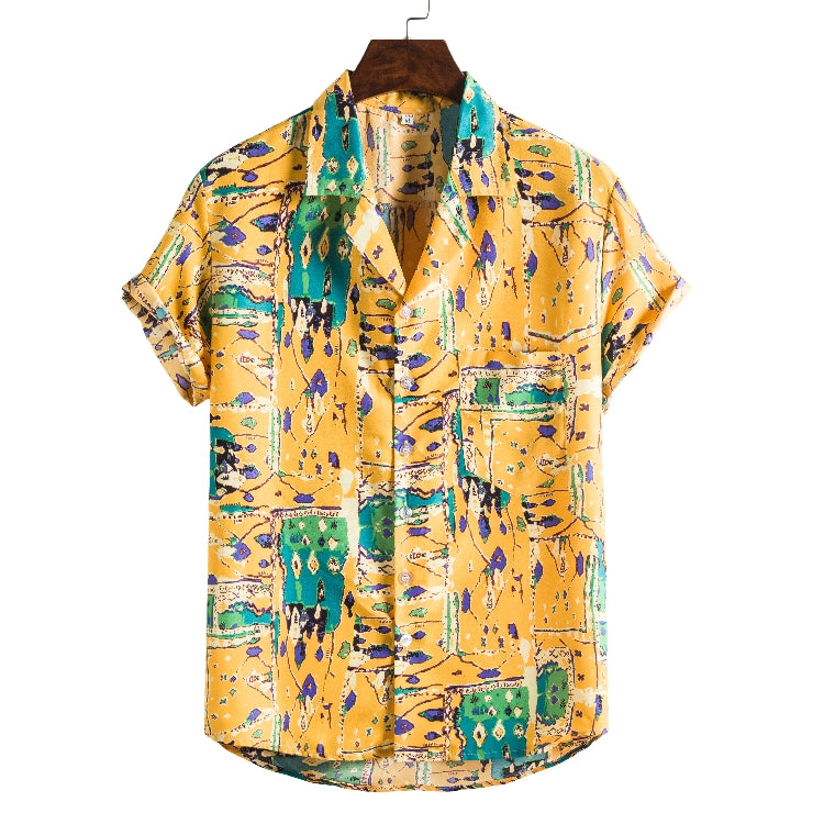 Men Short sleeved beach shirts men - WOMONA.COM