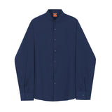 Men's Stand-Up Collar Shirt Long Sleeve Korean Trend - WOMONA.COM