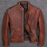 First Layer, Pure Leather Jacket - WOMONA.COM