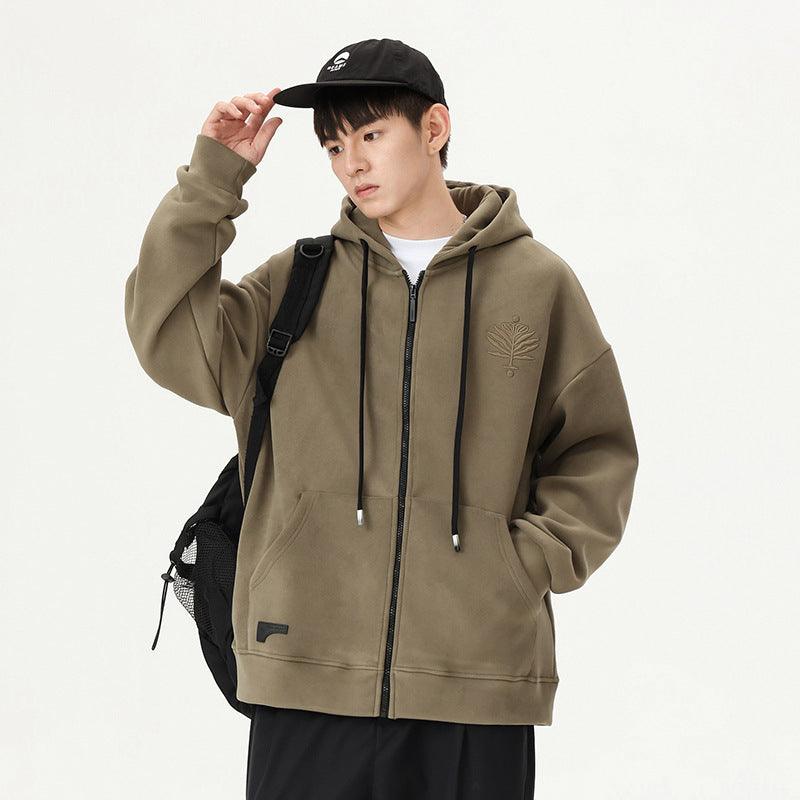 Men's Embroidered Zip-Up Sports Jacket