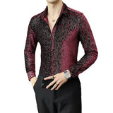 Fashion Personality Slim Fit Glossy Shirt For Men - WOMONA.COM