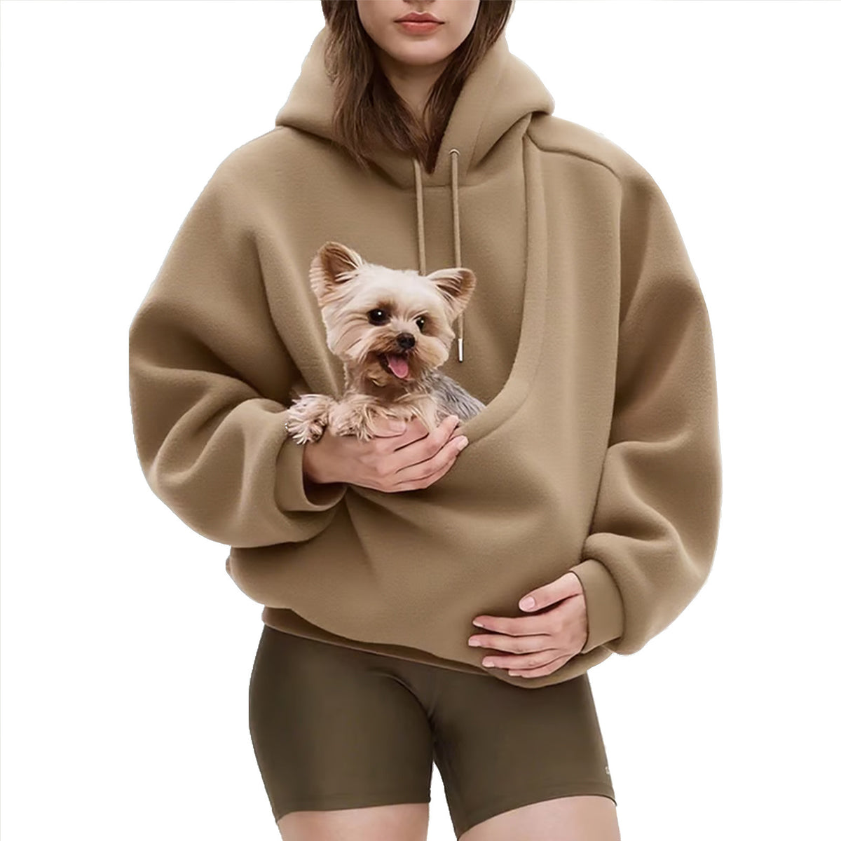 Unisex pet-pouch pullover hoodie