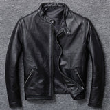 First Layer, Pure Leather Jacket - WOMONA.COM