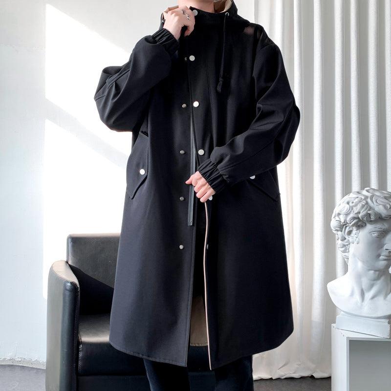 Men's British Style Coat Cloak Mid-length - WOMONA.COM