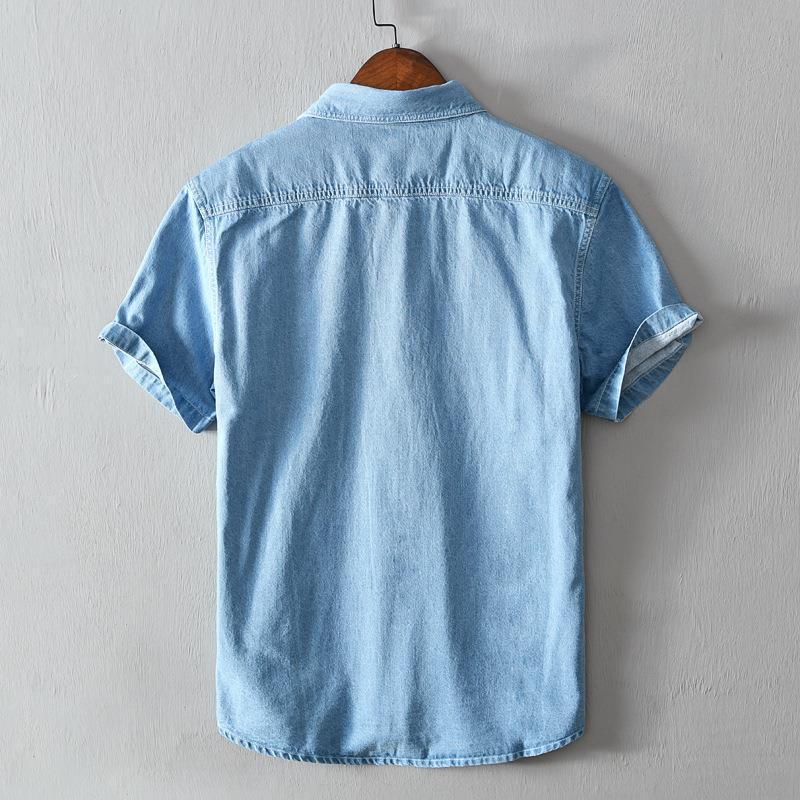 Summer Cotton Denim Shirt Coat For Men - WOMONA.COM