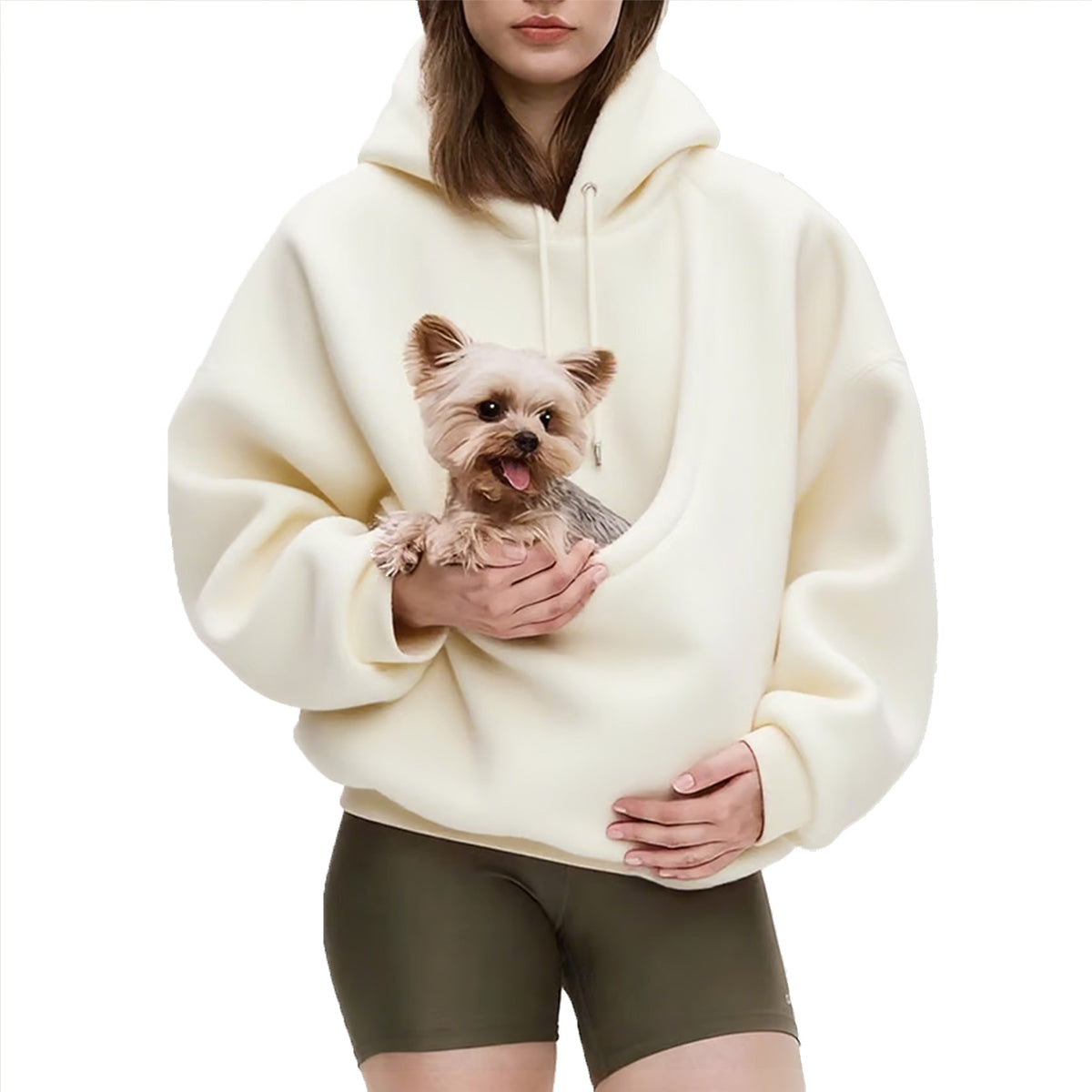 Unisex pet-pouch pullover hoodie