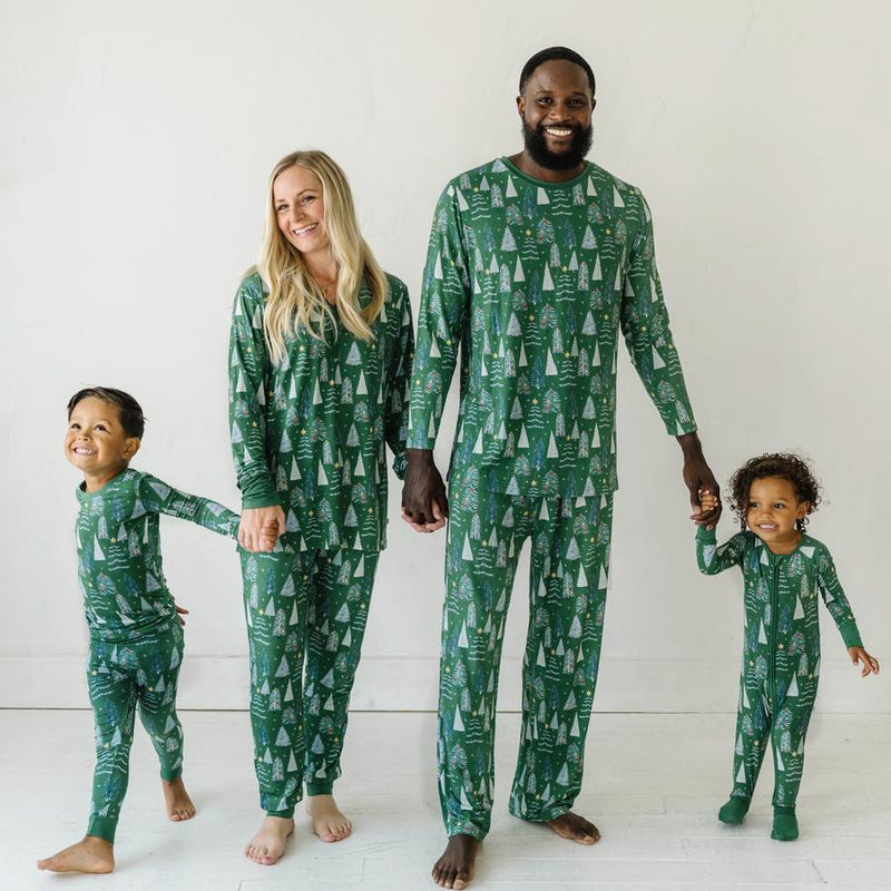 Christmas Parent Child Set Printed Homewear Pajamas Two Piece Set - WOMONA.COM