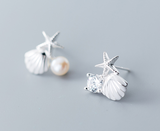 Star shell earrings - WOMONA.COM