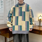 Mock-neck Stripes Sweater Men - WOMONA.COM