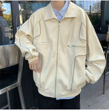 Spring And Autumn Leather Coat Men - WOMONA.COM