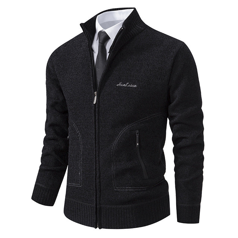 Stand Up Collar Slim Fit Lapel Trendy Thick Warm Jacket