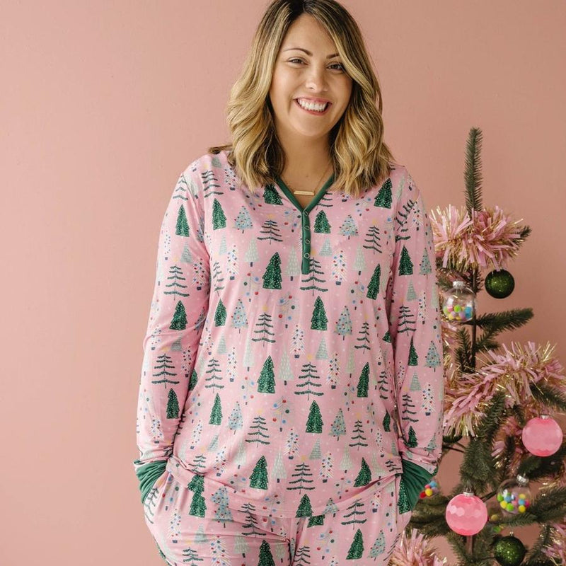 Christmas Parent Child Set Printed Homewear Pajamas Two Piece Set - WOMONA.COM