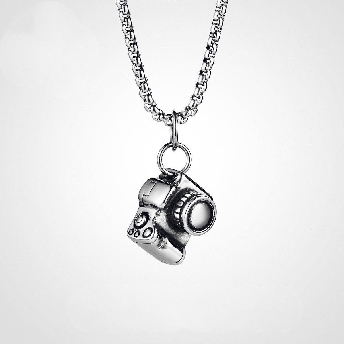 Retro SLR camera necklace hip-hop simple clavicle chain - WOMONA.COM