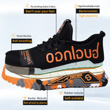 Letter Print Puncture Proof Sneakers - WOMONA.COM