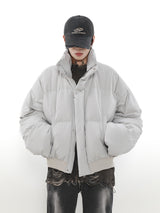 Thickening Stand Collar Short Down Jacket - WOMONA.COM