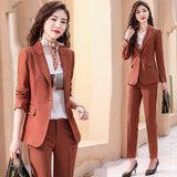 Two-piece Fashion Women's Slim Simple Suit - WOMONA.COM