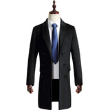 Woolen Coat Men's Mid-length Casual Slim Business Trench Coat