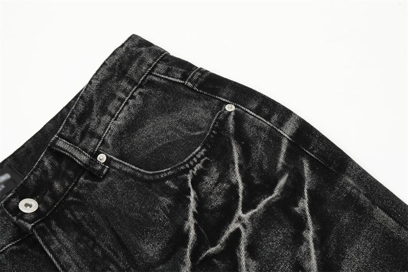 Old Washing Water Wide-leg Jeans Men - WOMONA.COM